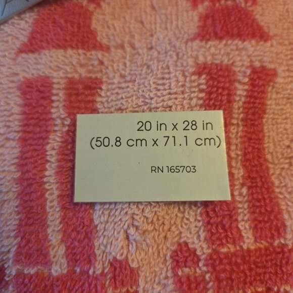 Pink Nutcracker Hand Towel All Cotton NEW Bath Holiday Linens - Picture 7 of 8